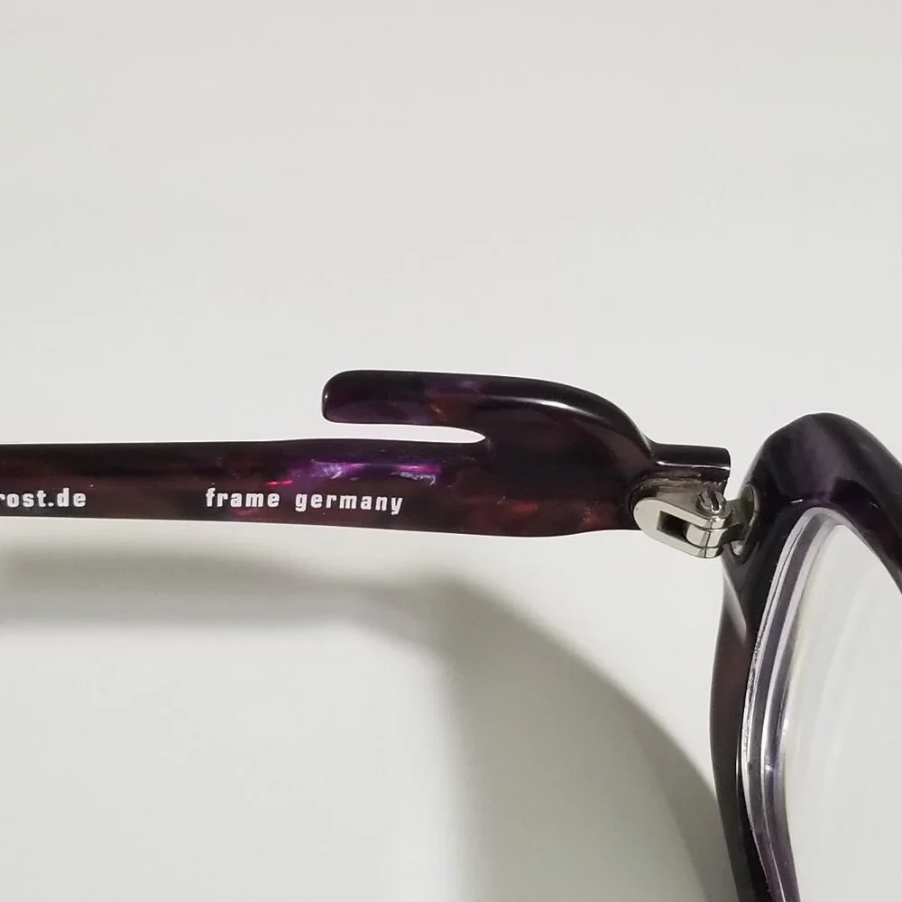 FROST Germany Open End Purple Acetate Glasses Frames Avant Garde Art To Wear
